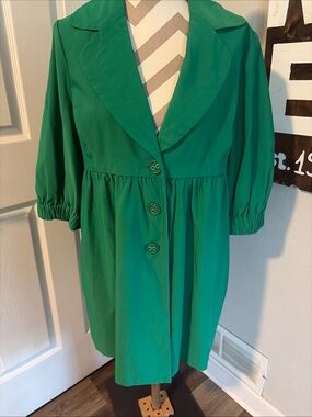 Nine West New!Green Button-Front Women's jacket size L